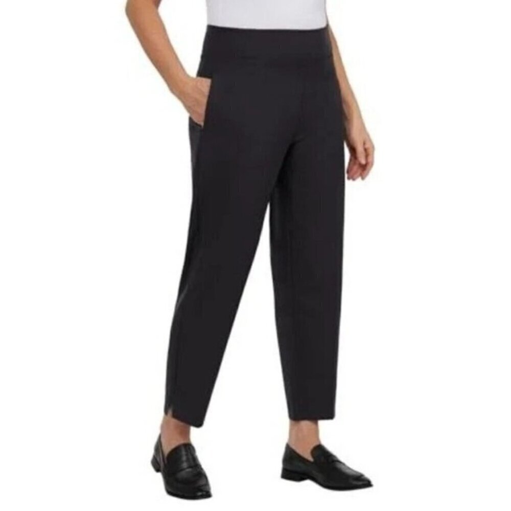 NEW Kirkland Signature Womens L Black Pull-On Ankle Dress Pants